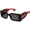 Gucci Grey Rectangular Ladies Sunglasses Gg1860s 003 52