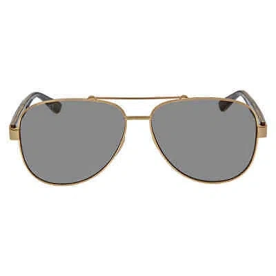 Pre-owned Gucci Grey Pilot Men's Sunglasses Gg0528s 006 63 Gg0528s 006 63 In Gray