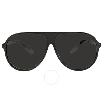 Gucci Grey Pilot Men's Sunglasses Gg0829sa 001 61 In Black