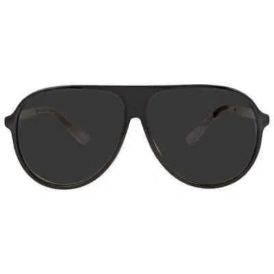 Pre-owned Gucci Grey Pilot Men's Sunglasses Gg0829sa 001 61 Gg0829sa 001 61 In Gray