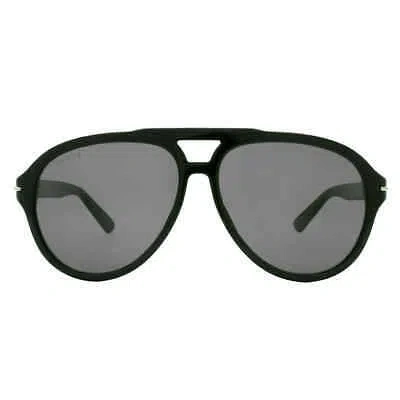 Pre-owned Gucci Grey Pilot Men's Sunglasses Gg1443s 001 58 Gg1443s 001 58 In Gray