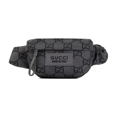 Gucci Grey Polyester Belt Bag For Men In Multicolor