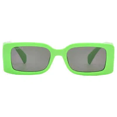 Pre-owned Gucci Grey Rectangular Ladies Sunglasses Gg1325s 009 54 Gg1325s 009 54 In Gray