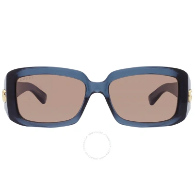 Gucci Grey Rectangular Ladies Sunglasses Gg1403s 003 54