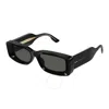 Gucci Grey Rectangular Ladies Sunglasses Gg1528s 001 53 In Black