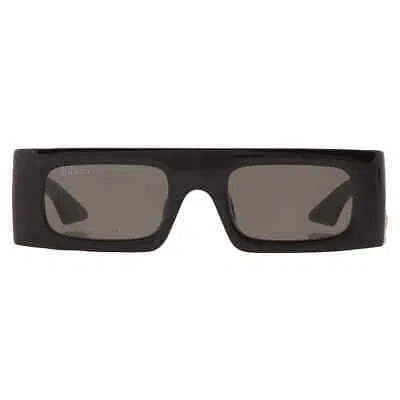 Pre-owned Gucci Grey Rectangular Ladies Sunglasses Gg1646s 001 49 Gg1646s 001 49 In Gray
