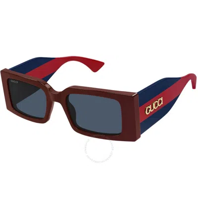 Gucci Grey Rectangular Ladies Sunglasses Gg1860s 003 52 In Black
