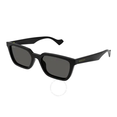 GUCCI GUCCI GREY RECTANGULAR MEN'S SUNGLASSES GG1539S 001 55