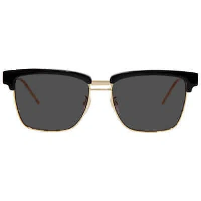 Pre-owned Gucci Grey Rectangular Sunglasses Gg0603s 001 56 Gg0603s 001 56 In Gray