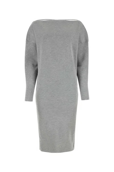 GUCCI GREY ROUND NECK DRESS