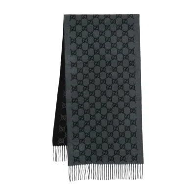 Gucci Grey Scarves Men In Black