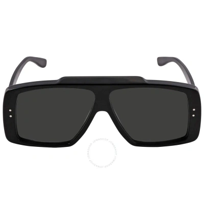 Gucci Grey Shield Unisex Sunglasses Gg1369s 001 62 In Black / Grey