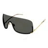 Gucci Rimless Metal Shield Sunglasses