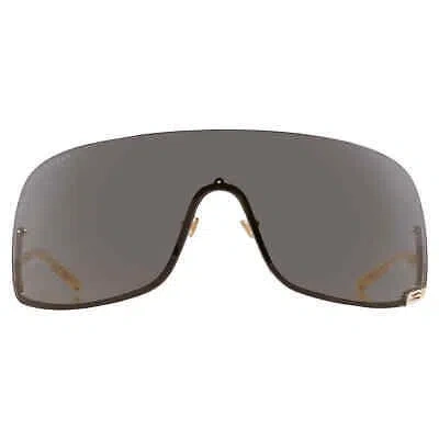 Pre-owned Gucci Grey Shield Unisex Sunglasses Gg1560s 001 99 Gg1560s 001 99 In Gray