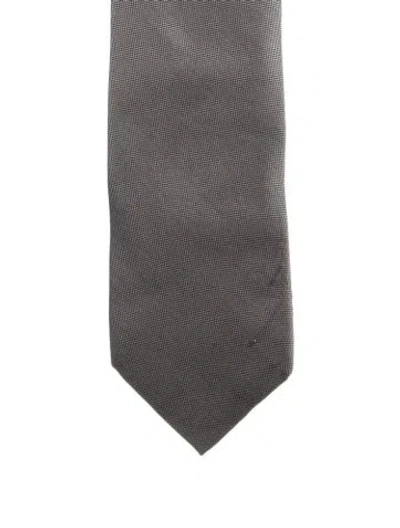 Pre-owned Gucci Grey Silk Suit Tie In Gray