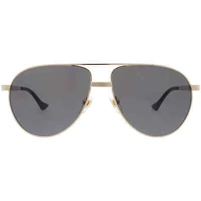 Pre-owned Gucci Grey Smoke Pilot Men's Sunglasses Gg1440s 001 59 Gg1440s 001 59 In Gray