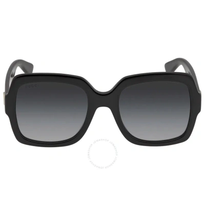 Gucci Grey Square Ladies Sunglasses Gg0036sn 001 54 In Black