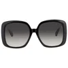Gucci Interlocking G Square-frame Sunglasses In Black / Grey