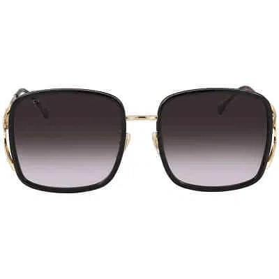 Pre-owned Gucci Grey Square Ladies Sunglasses Gg1016sk 001 58 Gg1016sk 001 58 In Gray