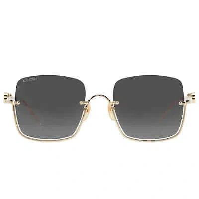 Pre-owned Gucci Grey Square Ladies Sunglasses Gg1279s 001 54 Gg1279s 001 54 In Gray