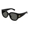 Gucci Grey Square Ladies Sunglasses Gg1599sa 001 52