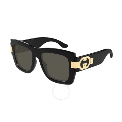 Gucci Grey Square Ladies Sunglasses Gg1688s 001 54 In Black