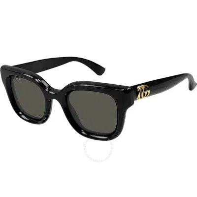 Gucci Grey Square Ladies Sunglasses Gg1828s 001 49 In Black
