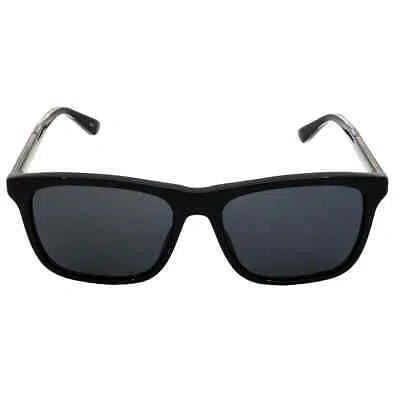 Pre-owned Gucci Grey Square Men's Sunglasses Gg0381sn 006 57 Gg0381sn 006 57 In Gray