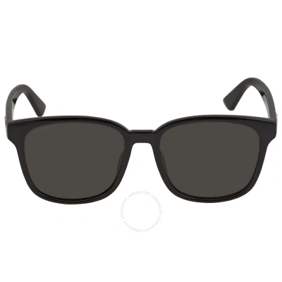 Gucci Grey Square Men's Sunglasses Gg0637sk 001 56 In Black / Grey