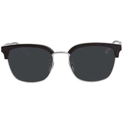 Pre-owned Gucci Grey Square Men's Sunglasses Gg0846sk-001 55 Gg0846sk 001 55 In Gray