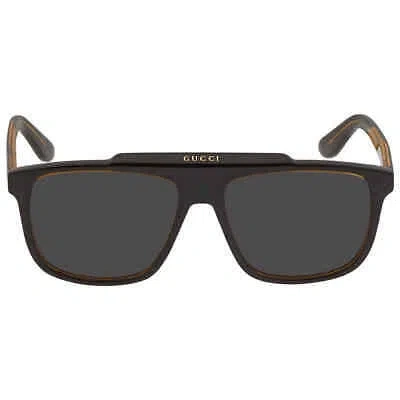 Pre-owned Gucci Grey Square Men's Sunglasses Gg1039s 001 58 Gg1039s 001 58 In Gray