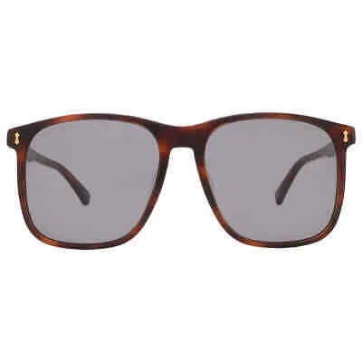 Pre-owned Gucci Grey Square Men's Sunglasses Gg1041s 002 57 Gg1041s 002 57 In Gray