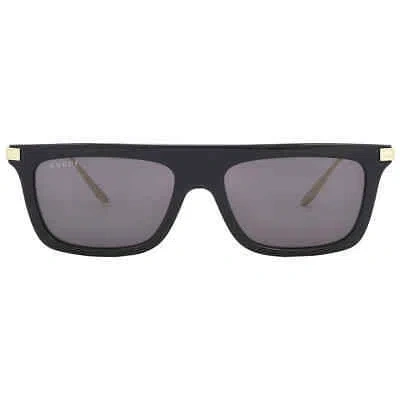 Pre-owned Gucci Grey Square Men's Sunglasses Gg1437s 001 55 Gg1437s 001 55 In Gray
