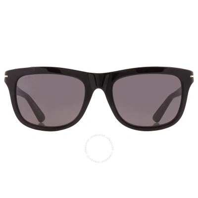 Gucci Grey Rectangular Men's Sunglasses Gg1444s 001 55 In Black / Grey