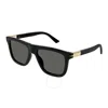 Gucci Men's Web Ingot Gg1502s 54mm Square Sunglasses