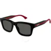 Gucci Black-green-grey Recycled Acetate Sunglasses