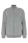 GUCCI GREY STRETCH WOOL BLEND CARDIGAN