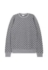 Gucci Grey Sweater For Kids With Gg Motif In Gray