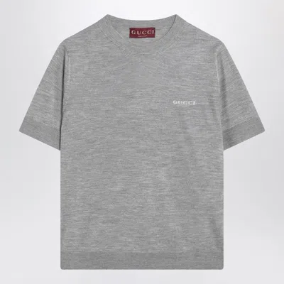 Gucci Grey Sweater In Cashmere And Silk Women In Gray