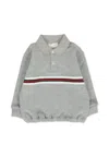 Gucci Grey Sweatshirt For Baby Boy With Web Detail In Gray
