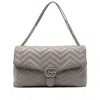 Gucci Maxi Gg Marmont-motif Shoulder Bag In Gray