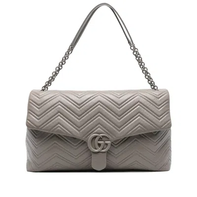 Gucci Maxi Gg Marmont-motif Shoulder Bag In Burgundy