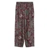 Gucci Printed Silk Twill Pant In Brown