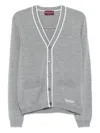 Gucci V-necked Cardigan Front Pockets In Gray
