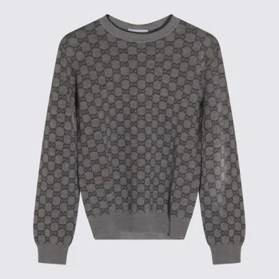 Gucci Kids' Grey Wool Knitwear In Gray