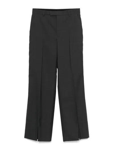 Gucci Grey Wool Pants In Black