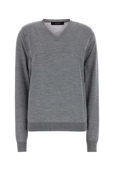 GUCCI GUCCI GREY WOOL SWEATER