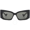 Gucci Squared Sunglasses In Black / Grey