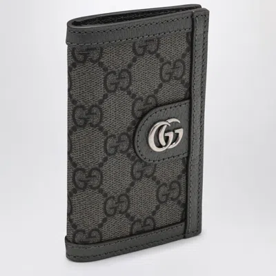 GUCCI GUCCI  GREY/BLACK CARD HOLDER IN GG SUPREME