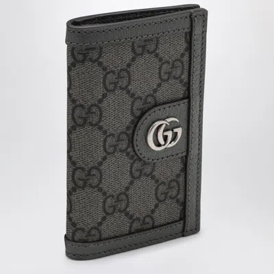 GUCCI GUCCI GREY/BLACK CARD HOLDER IN GG SUPREME MEN